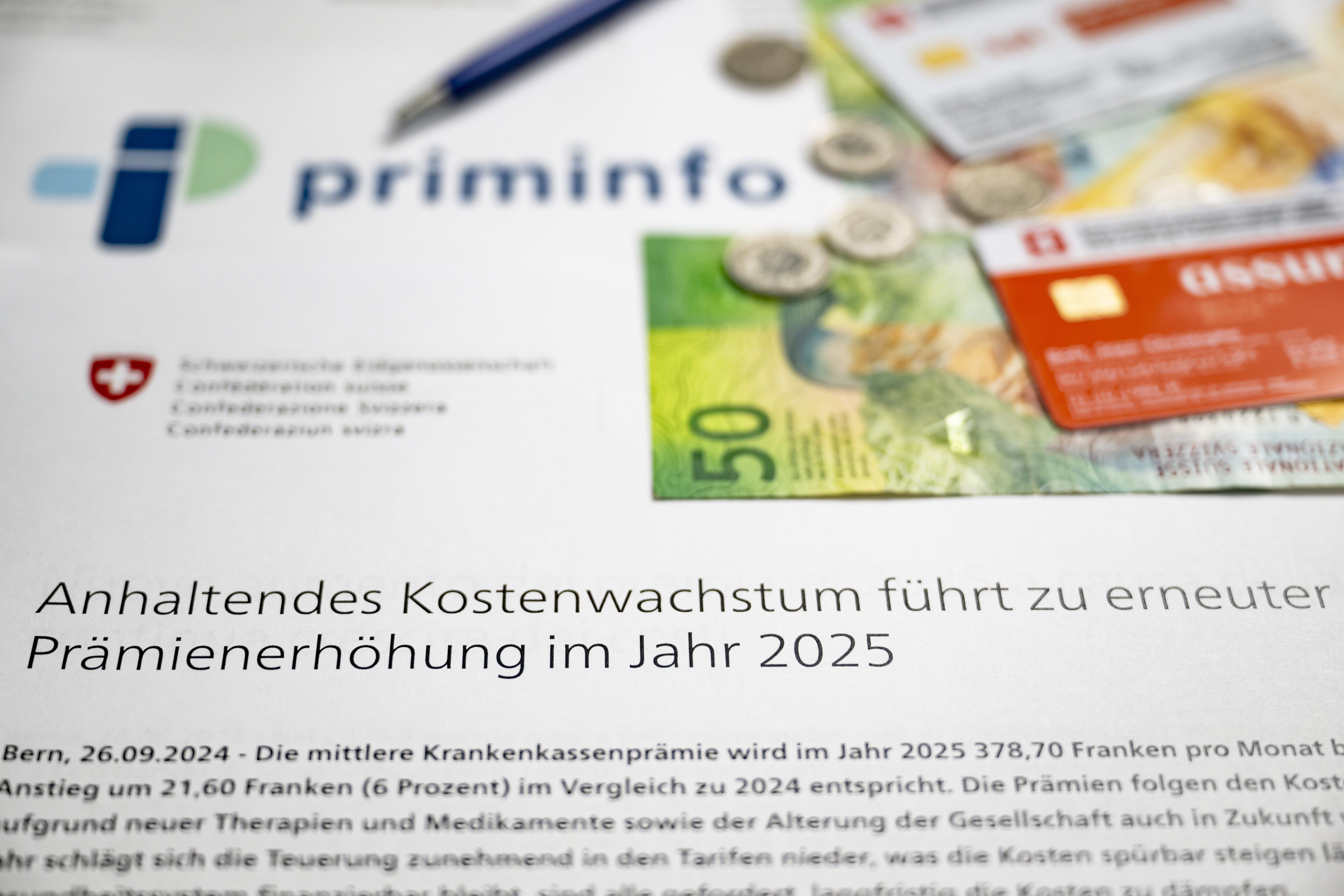 Die Prämien steigen 2026 erneut