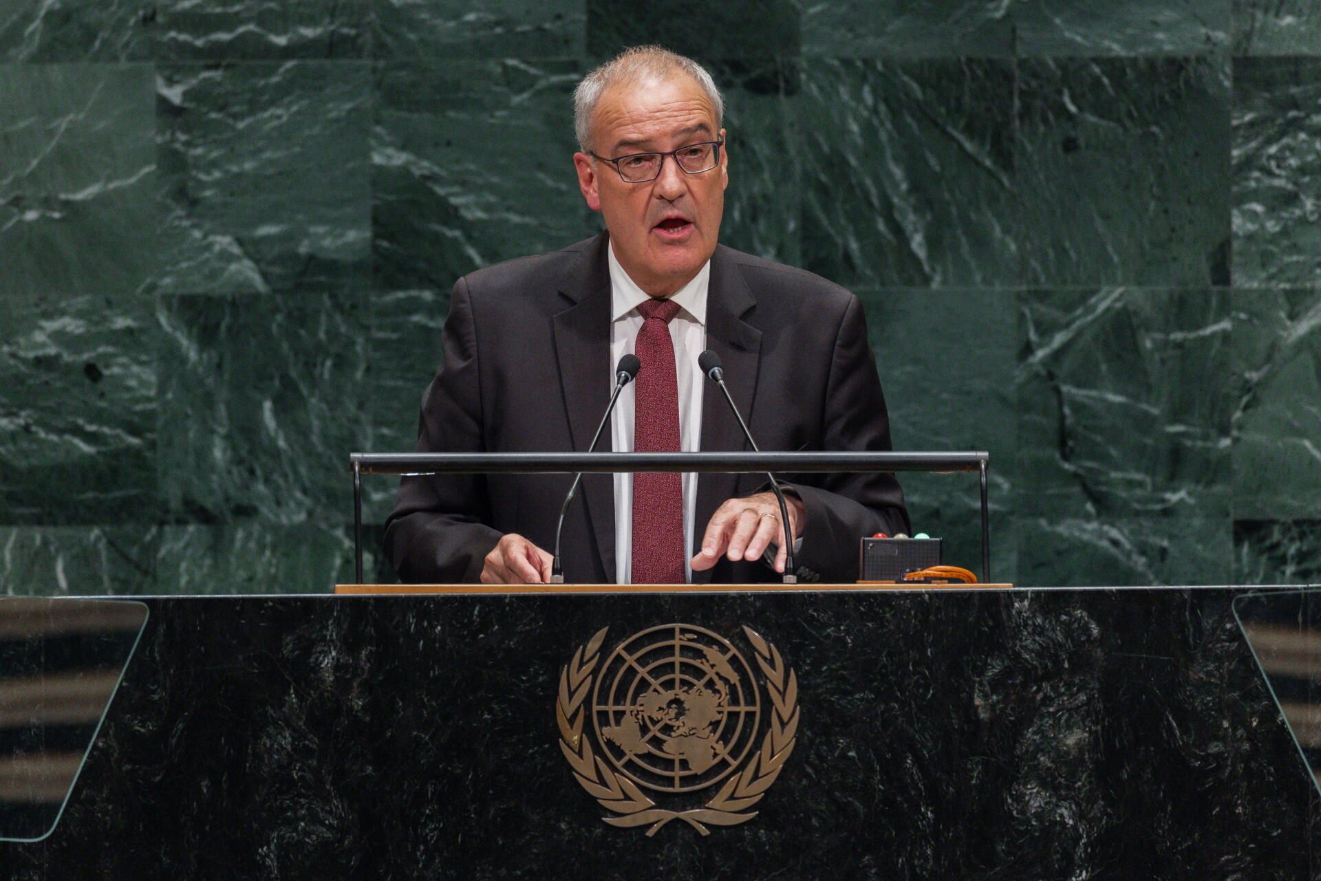 New York: A l'ONU, Guy Parmelin appelle à la coopération
