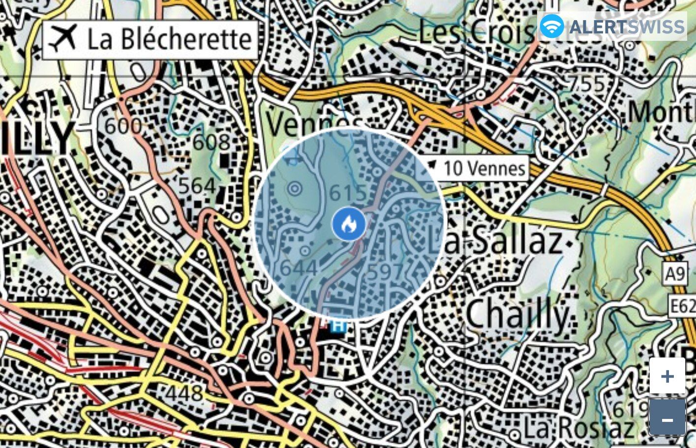 Lausanne: Incendie en cours aux locaux de Tridel à la Sallaz